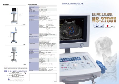 Catalogue for HS-2700V