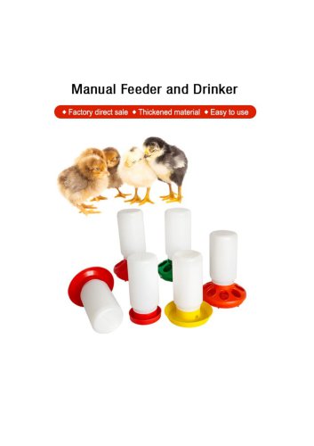 1L chick drinker and 1kg chick feeder