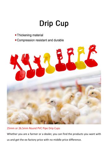 25mm or 26.5mm Round PVC Pipe Drip Cups