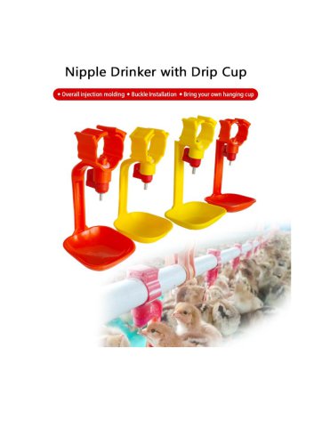 25mm Round PVC Pipe Chicken Nipple Drinker with Cup for Broilers