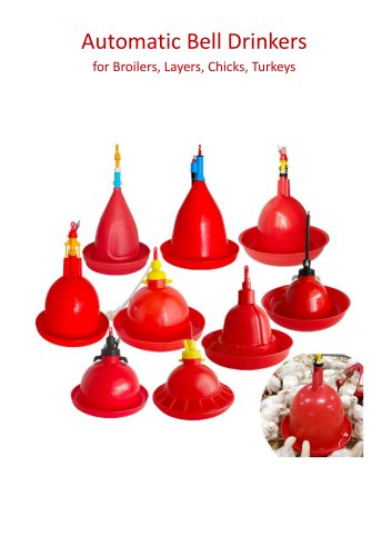 Automatic Bell Drinkers  for Broilers, Layers, Chicks, Turkeys