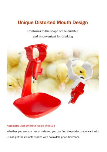 Automatic Duck Drinking Nipple with Cup