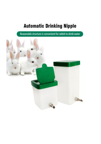 Automatic Rabbit Water Bottle With Stainless Steel Nipple Drinker For Cage