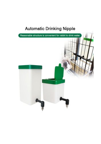 Automatic Rabbit Water Bottle With Stainless Steel Nipple Drinker For Cage