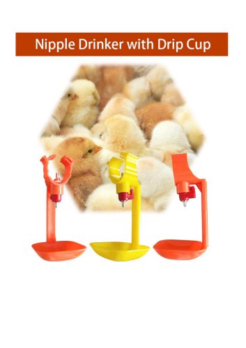Chicken Nipple Drinker with Drip Cup for Round Pipe