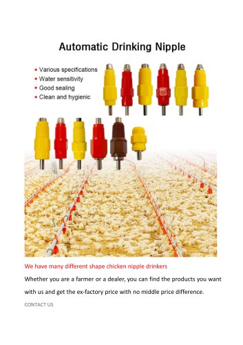 Different Chicken Nipple Drinker