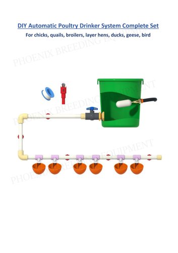 DIY Automatic Poultry Drinker System Complete Set