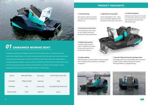 UNMANNED MOWING BOAT