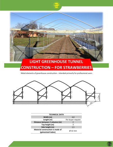 Multi-tunnel (politunnel) greenhouse construction