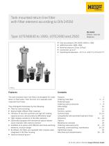 Tank mounted return line filter with filter element according to DIN 24550