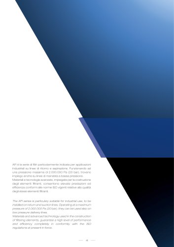 AFI SUCTION AND RETURN FILTER SERIES