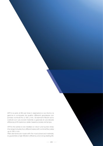 AFR SUCTION AND RETURN FILTER SERIES