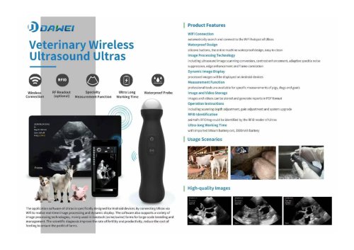 Dawei Mechanical Wireless Ultrasound Probe For Pig Sheep