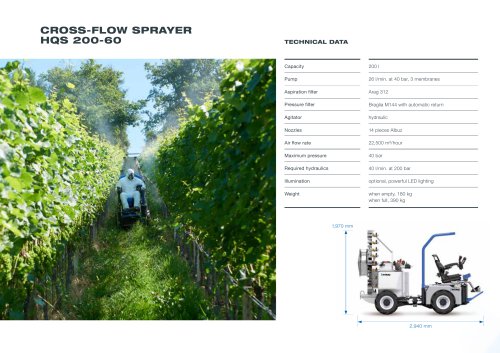 CROSS-FLOW SPRAYER HQS 200-60