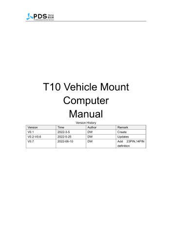 T10 Vehicle Mount Computer