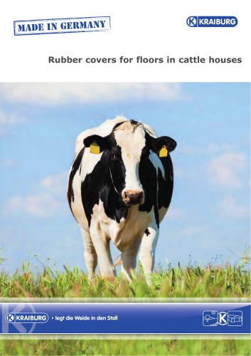 Rubber covers for floors in cattle houses