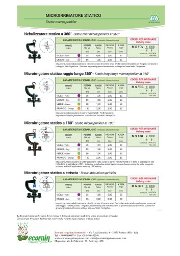 Static microsprinkler