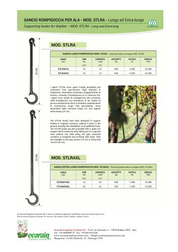 Supporting hookds for dripline - MOD STLRA - Long and Extra-long