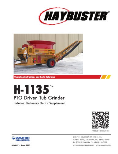 H-1135    TM  PTO Driven Tub Grinder