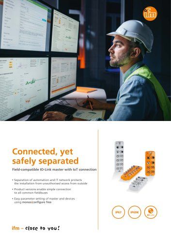 Connected, yet safely separated Field-compatible IO-Link master with IoT connection