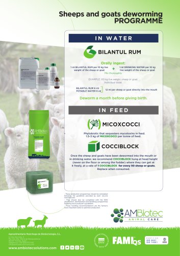 Balance Programme &middot; Deworming of goats and sheep