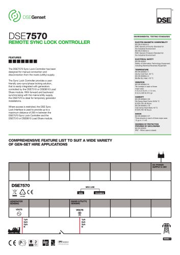 dse7570 REMOTE SYNC LOCK CONTROLLER