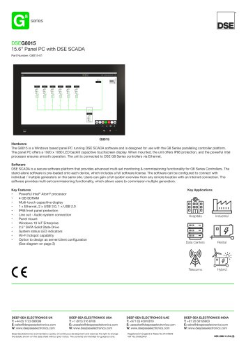 DSEG8015 15.6” Panel PC with DSE SCADA
