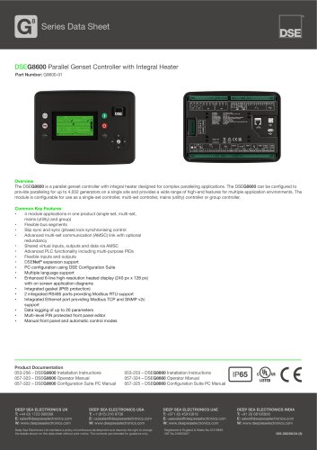 DSEG8600 Parallel Genset Controller with Integral Heater