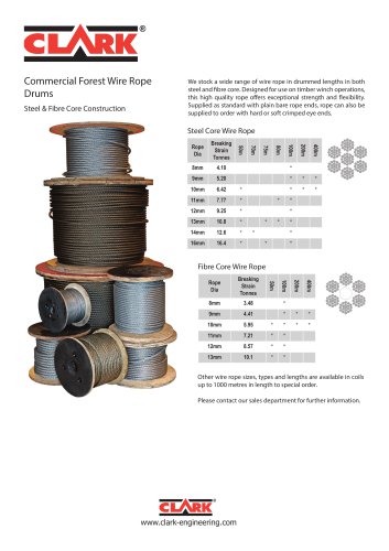 Commercial Forest Wire Rope Drums