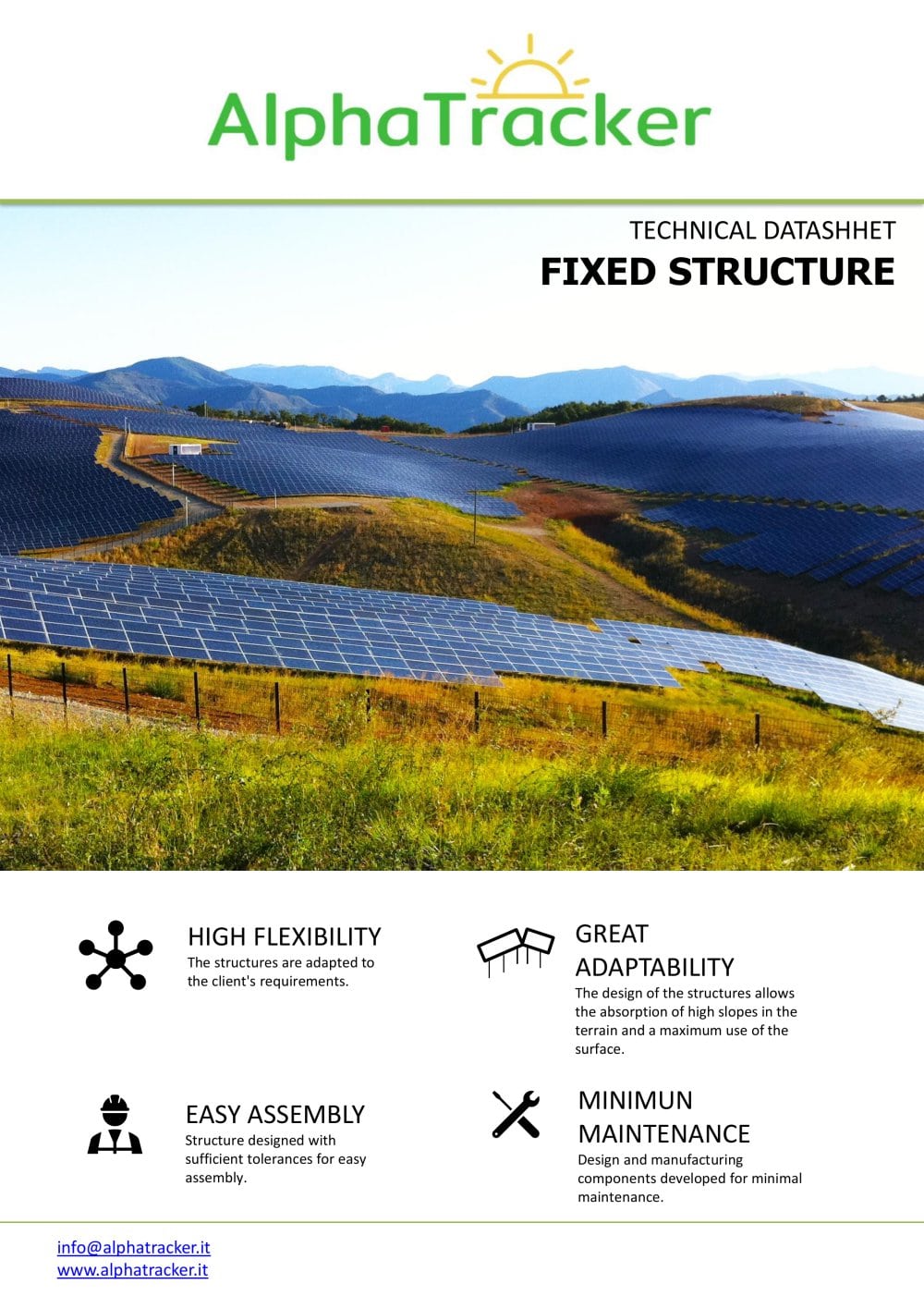 Agrivoltaic Fixed Structures - Alphatracker LDA